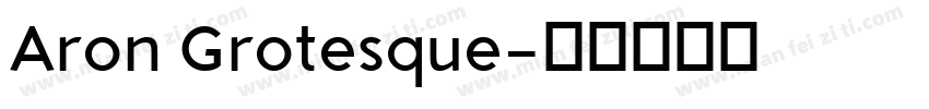 Aron Grotesque字体转换